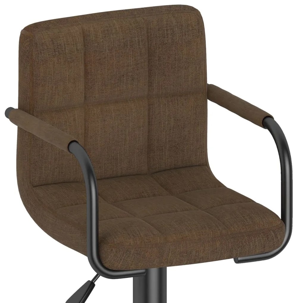 vidaXL Σκαμπό Μπαρ Καφέ Υφασμάτινο