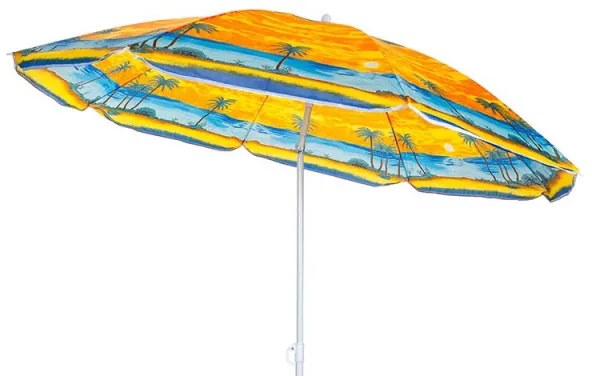 Ομπρέλα παραλίας Muhler U5037 651449, 180x180 cm, Χωρίς βάση, Βραχίονας σπασίματος, 8 πλευρές, Ποικιλία