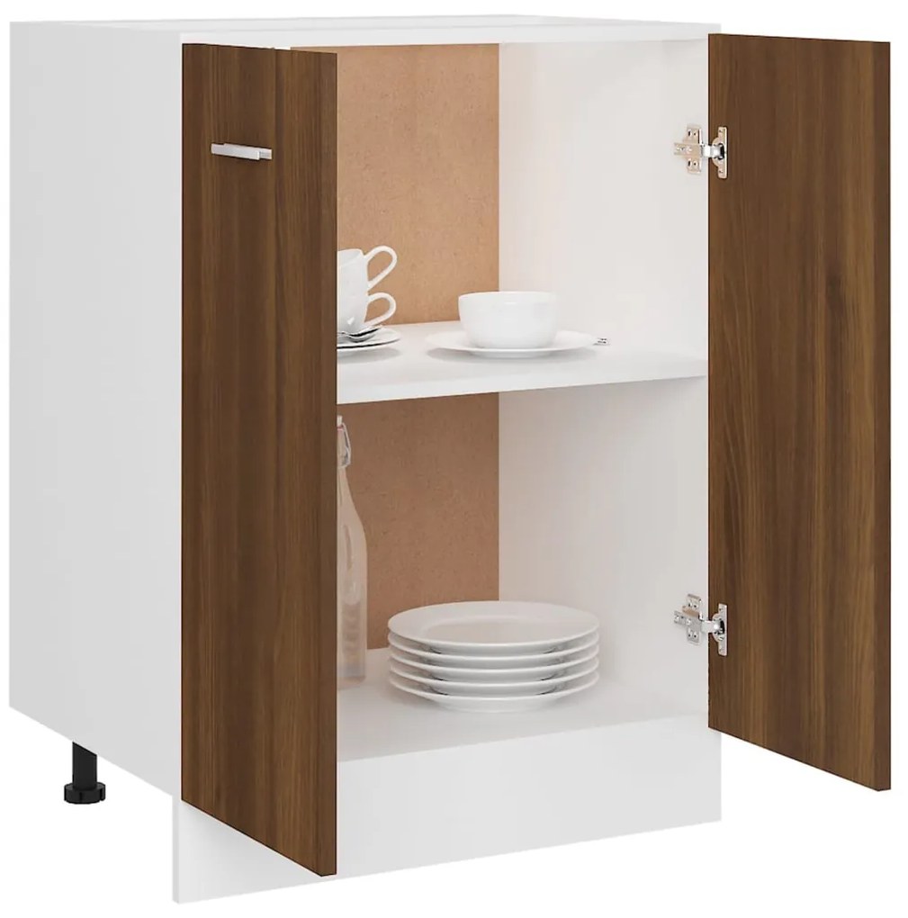 vidaXL Ντουλάπι "Lyon" Καφέ Δρυς 60x46x81,5 εκ. από Τεχνητό Ξύλο