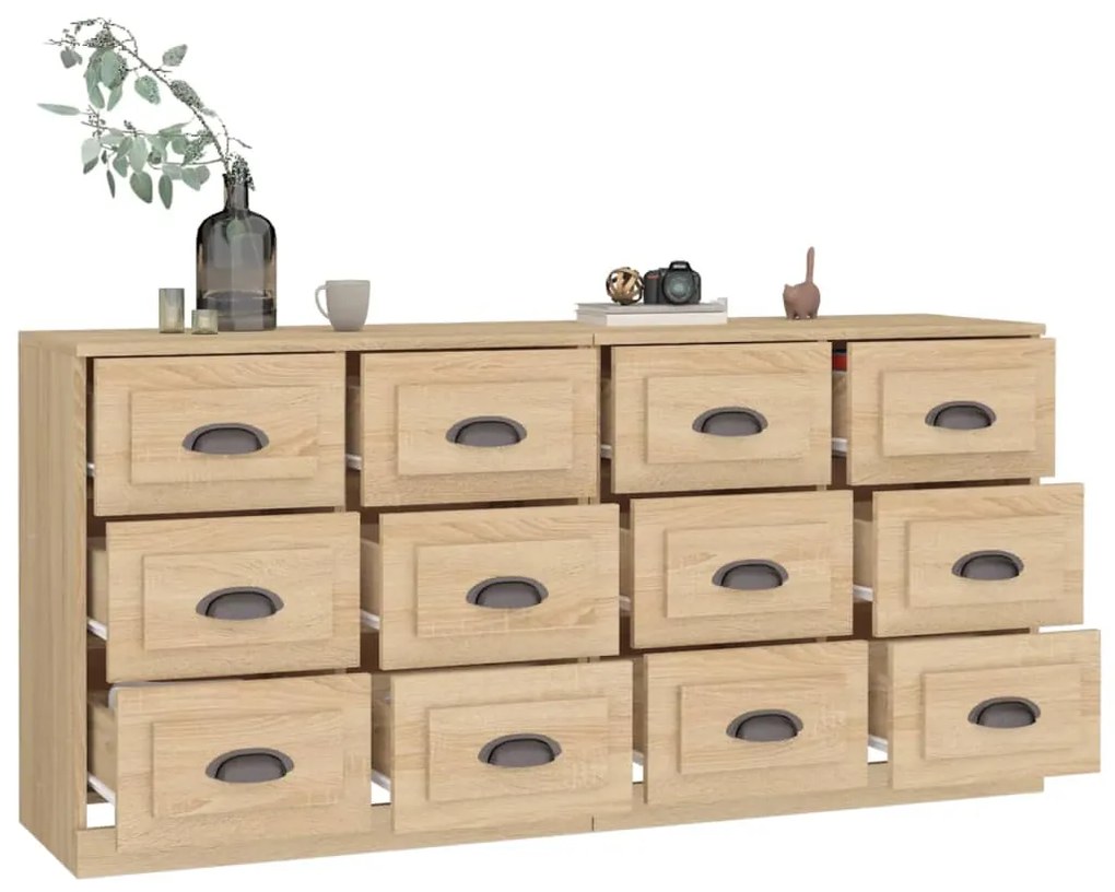 vidaXL Ντουλάπι 2 τεμ. Sonoma Δρυς από Επεξεργασμένο Ξύλο