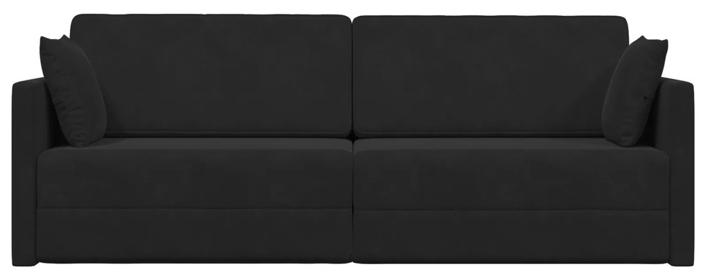 vidaXL Κρεβάτι Καναπές 2 σε 1 Μαύρος 213x144x60 εκ Βελούδο