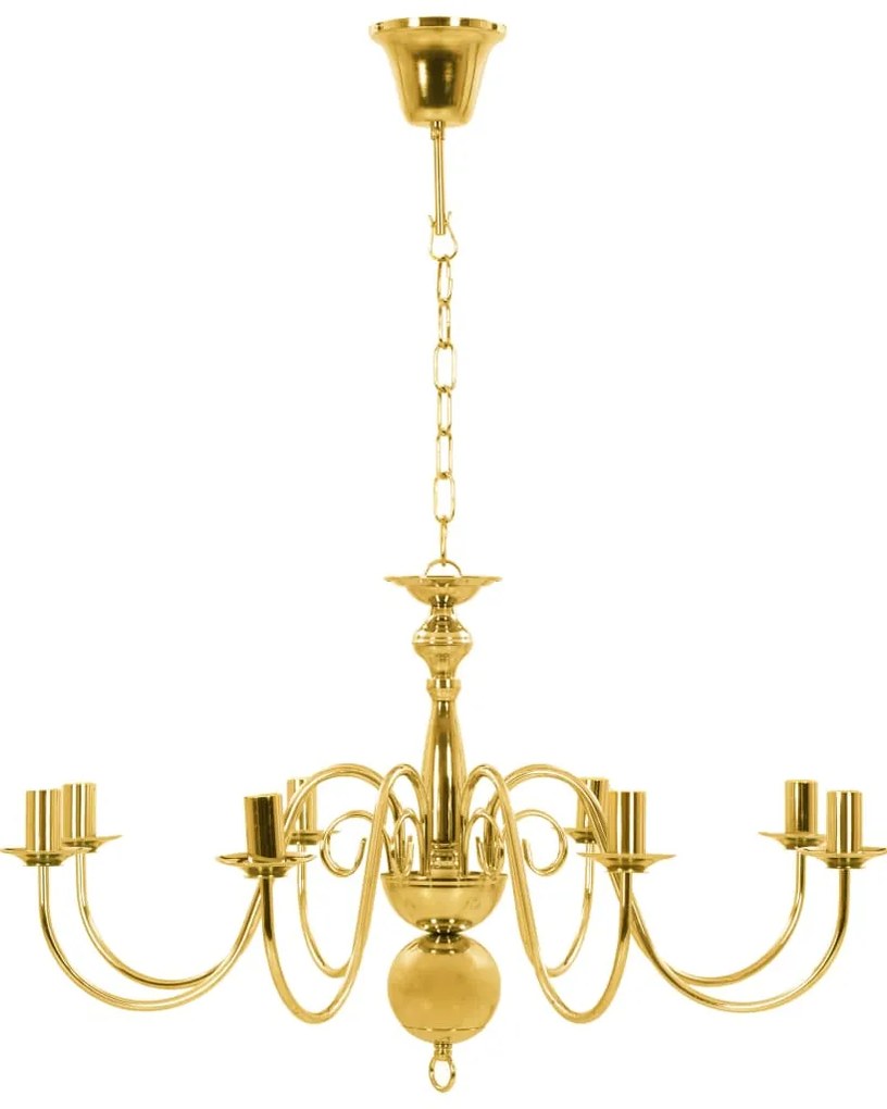 vidaXL Πολυέλαιος Χρυσός 8 x E14 Λαμπτήρες