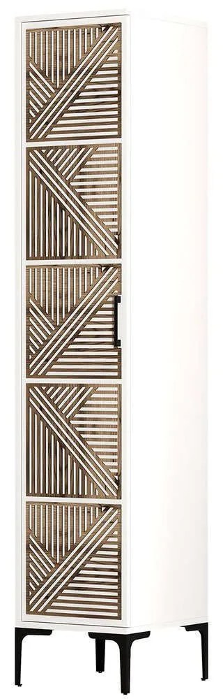 Ντουλάπα Μονόφυλλη Kumsal 845HCT5403 40x47,5x201,4cm White Μονόφυλλη
