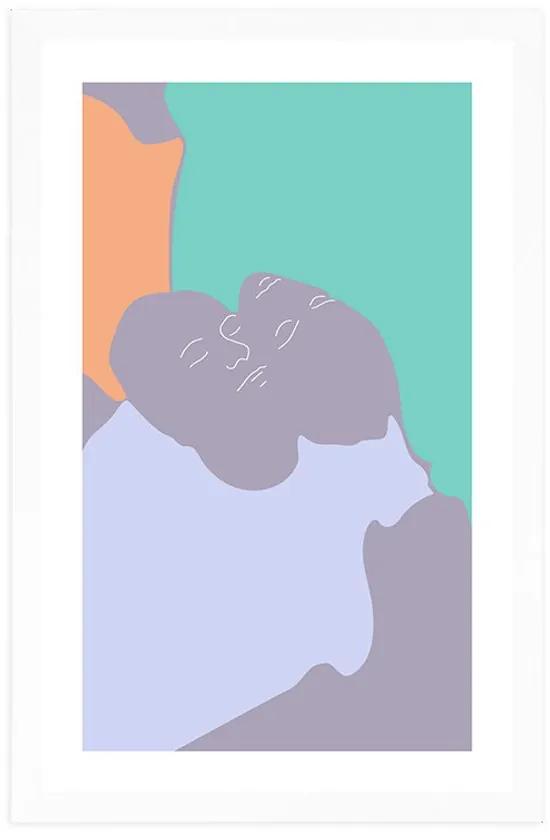 Αφίσα με παρπαστού Η εγγύτητα δύο ανθρώπων - 20x30 white