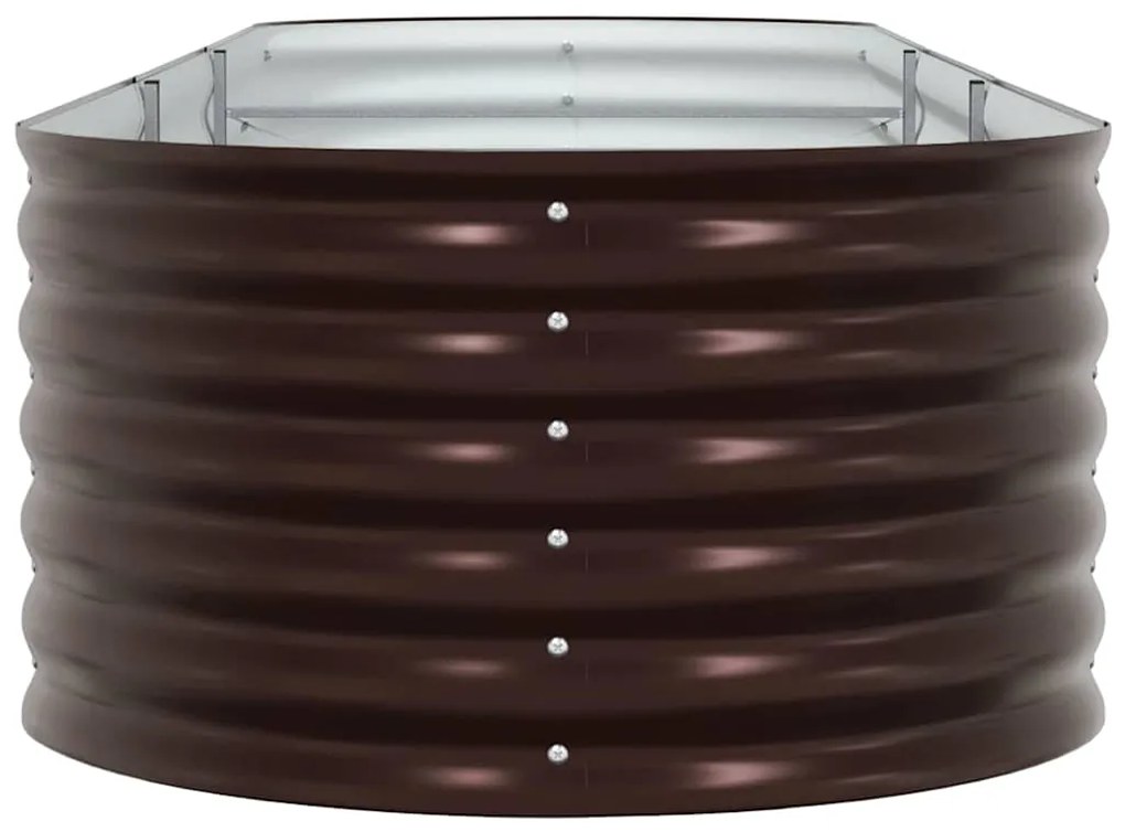 vidaXL Υπερυψωμένη Ζαρντινιέρα Καφέ 320 x 80 x 44 cm Ατσάλι