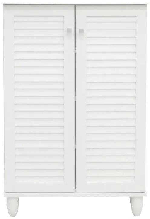 Παπουτσοθήκη-ντουλάπι Santo pakoworld 10 ζεύγων σε λευκή απόχρωση 60x34.5x91.5εκ