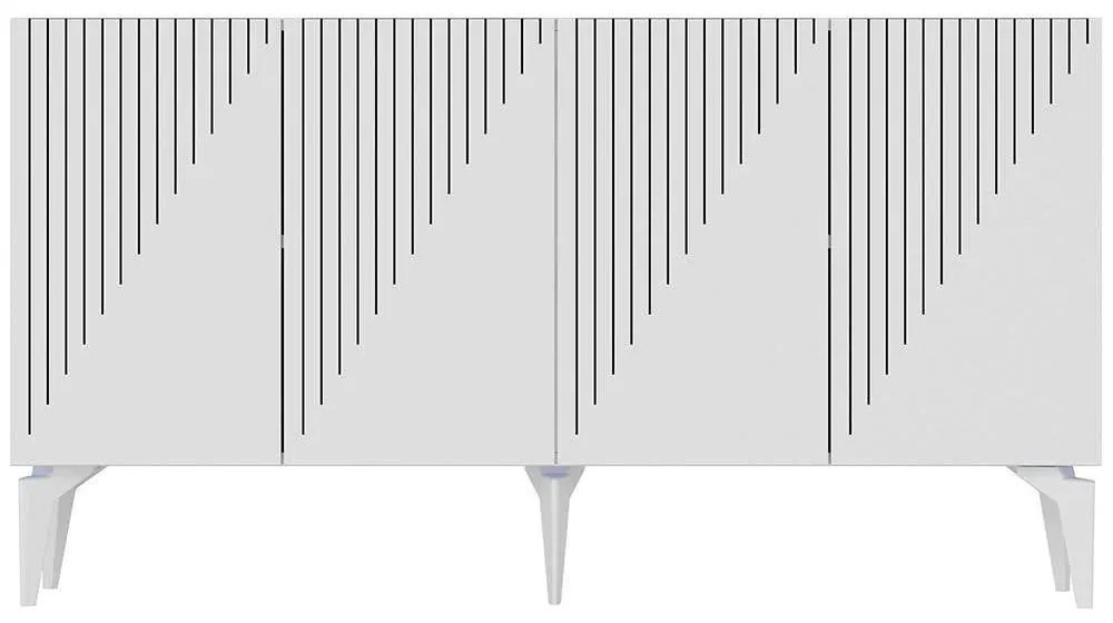 Μπουφές Draw 475OLV1747 150x40x79cm White Μοριοσανίδα, Μελαμίνη