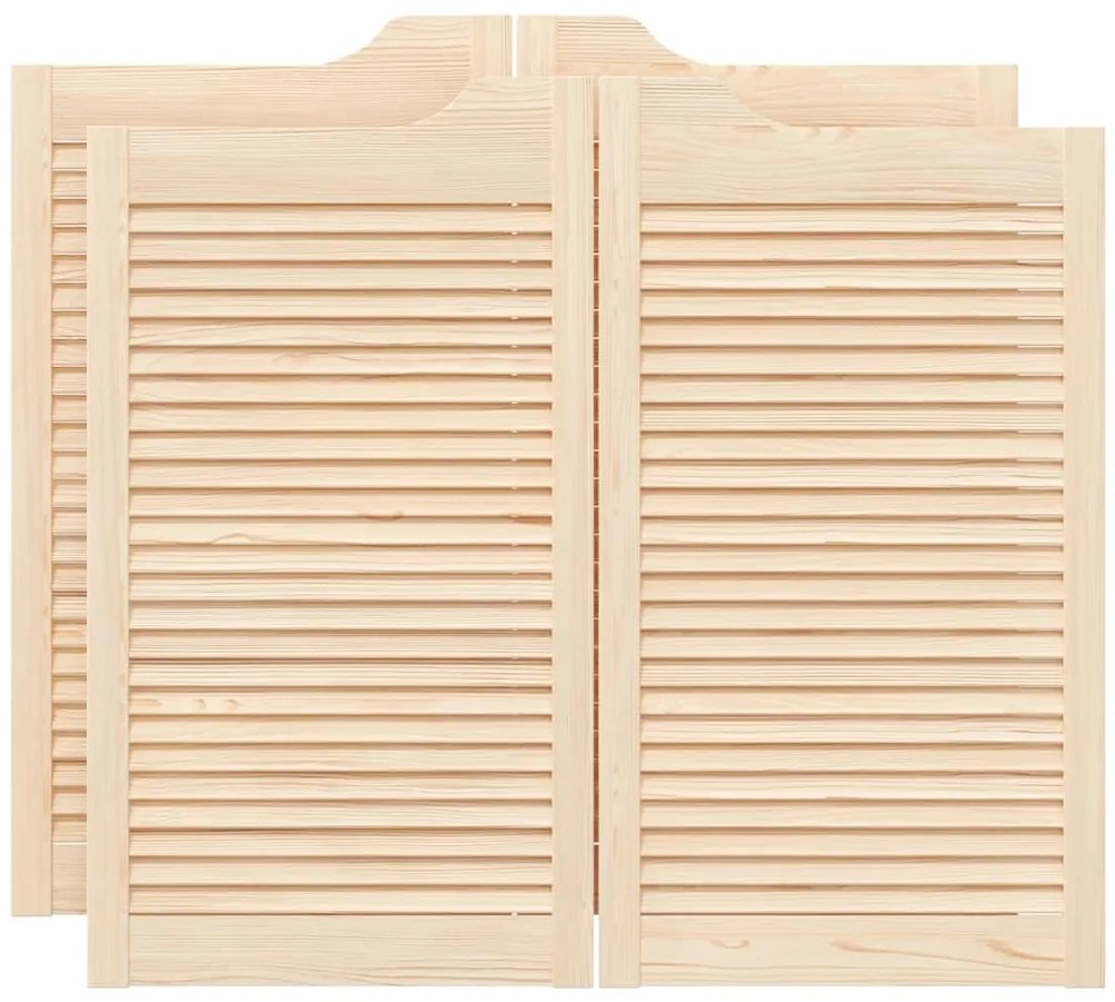 vidaXL Ανοιγόμενες πόρτες περσίδες 2 ζευγών 90x100 cm μασίφ ξύλο πεύκο