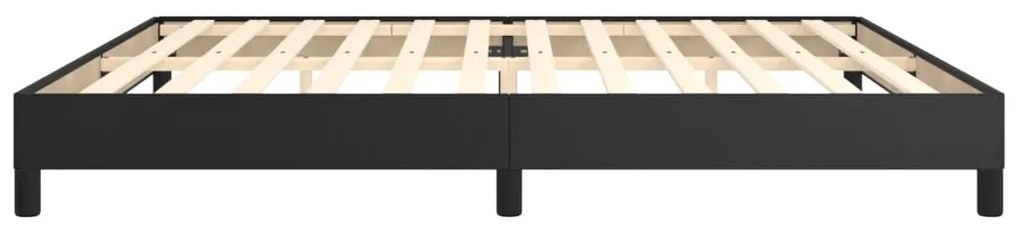 vidaXL Σκελετός Κρεβατιού με Ελατήρια Μαύρο 200x200 εκ. από Συνθετικό Δέρμα
