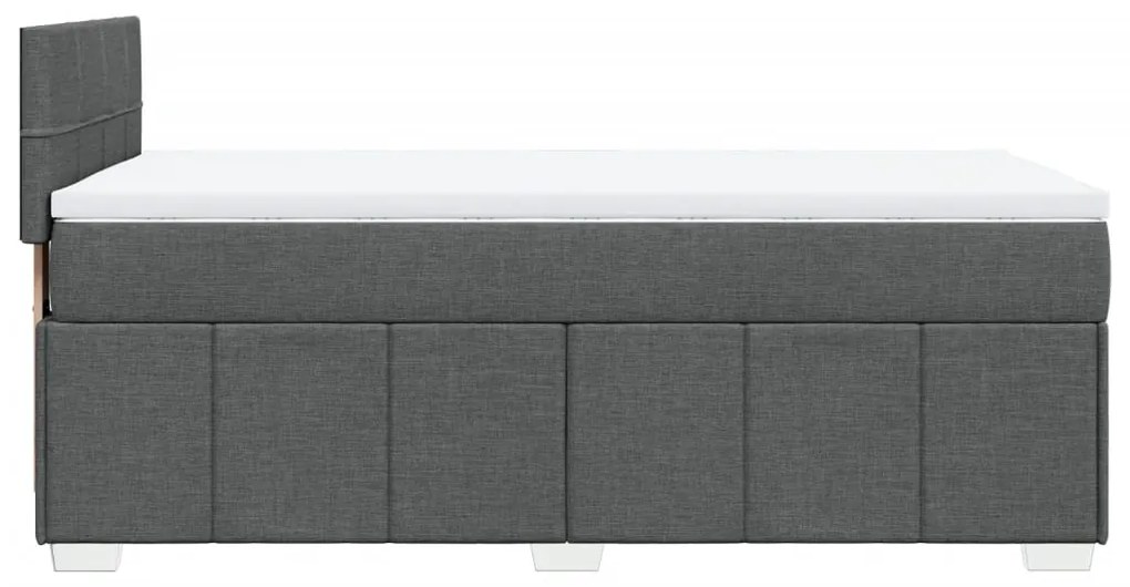 ΚΡΕΒΑΤΙ BOXSPRING ΜΕ ΣΤΡΩΜΑ ΣΚΟΥΡΟ ΓΚΡΙ 100X200 ΕΚ. ΥΦΑΣΜΑΤΙΝΟ 3286980