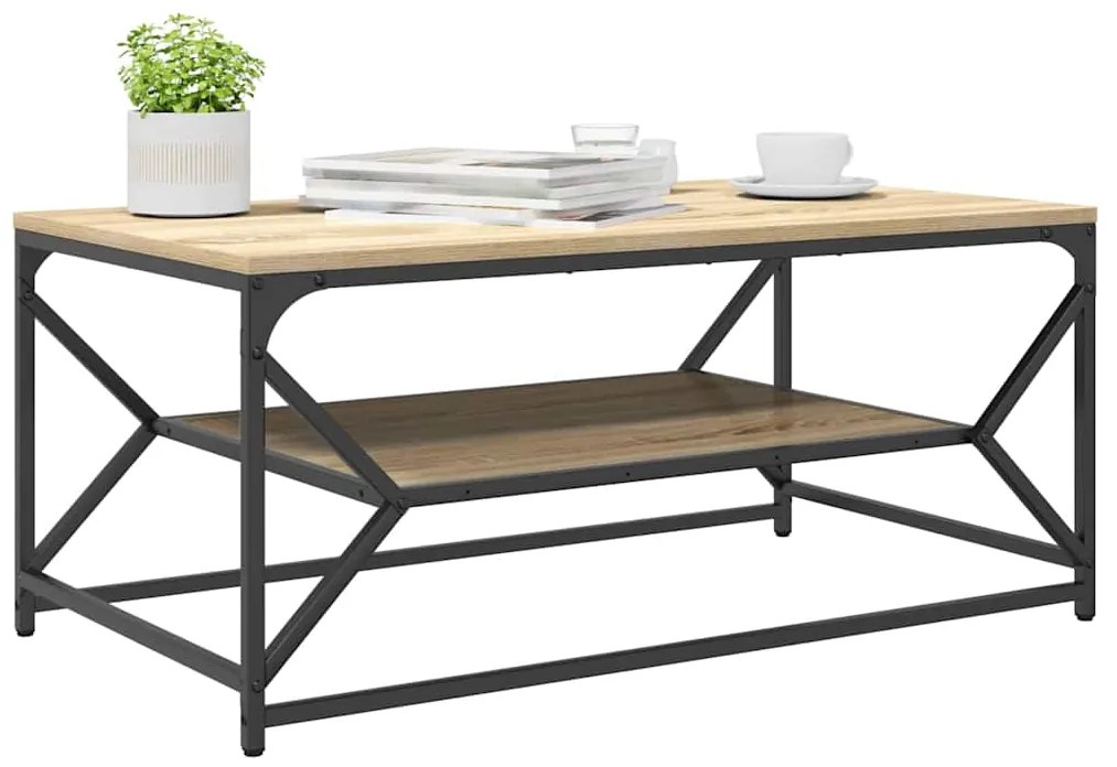 vidaXL Τραπεζάκι σαλονιού Δρύς Sonoma 90 x 50 x 40 cm