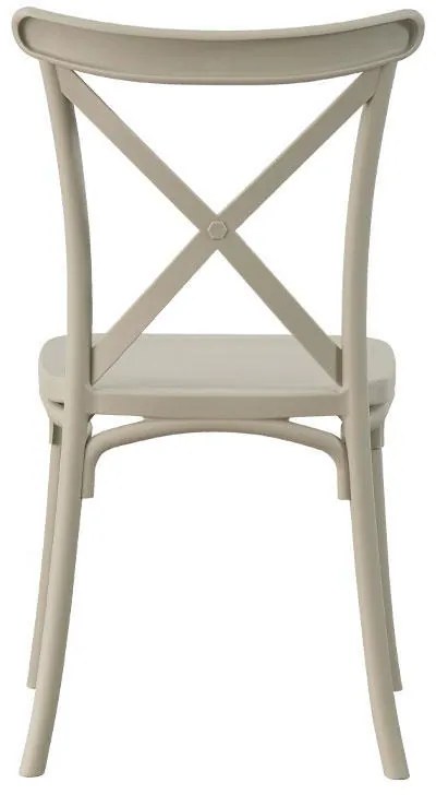 Καρέκλα Cross Fylliana FL66 Μπέζ Πολυπροπυλενίου 42x48x90 εκ. 42x48x90 εκ.