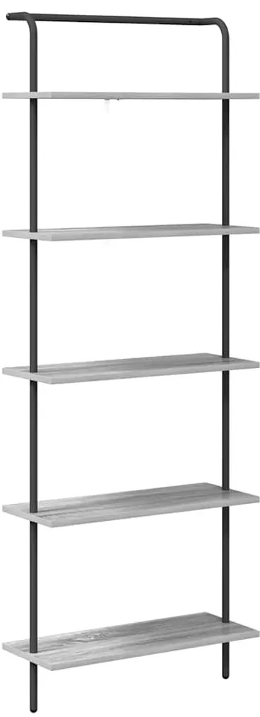 vidaXL Ράφι Βιβλίων Γκρι sonoma 60 x 24 x 168 εκ. Επεξεργασμένο ξύλο