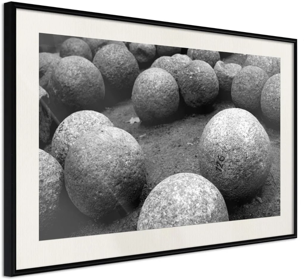 Αφίσα - Stone Spheres - 30x20 - Μαύρο - Με πασπαρτού