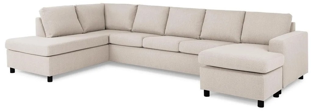 Γωνιακός Καναπές Scandinavian Choice C157, Ανοιχτό καφέ, 344x199x80cm