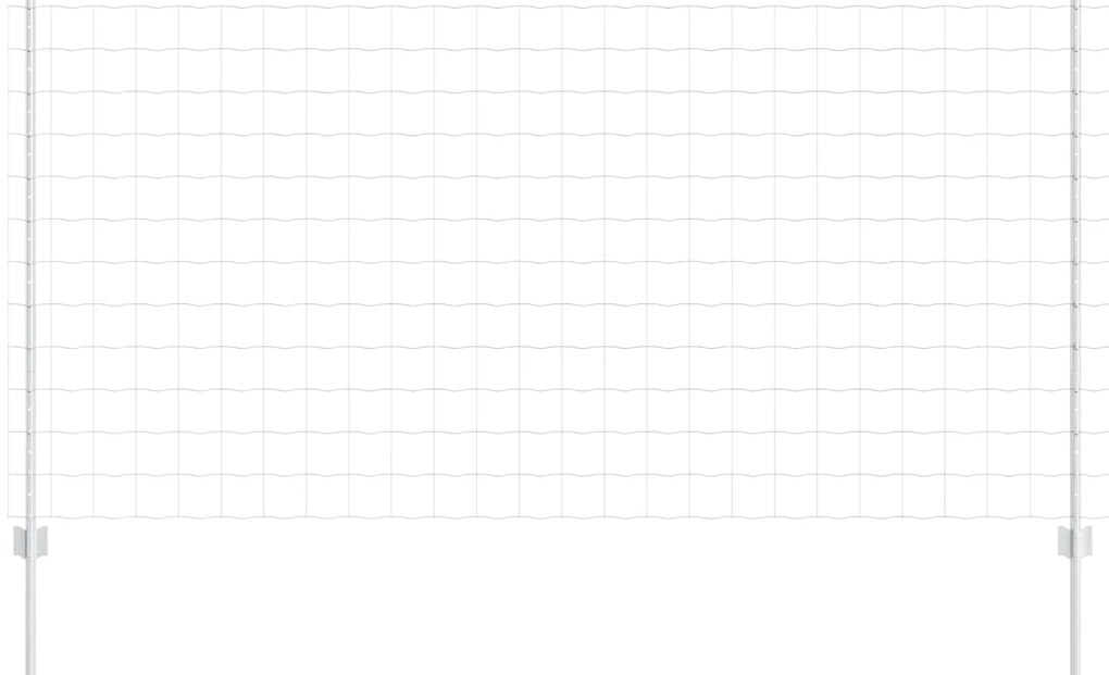 Τείχος και Πόστ Ασημί 1,2 x 10 m Ατσάλι