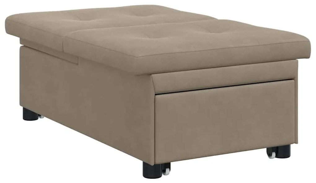 vidaXL Κρεβάτι καναπές με μαξιλάρι Taupe 67 x 194 x 82 εκ Κόντρα πλακέ