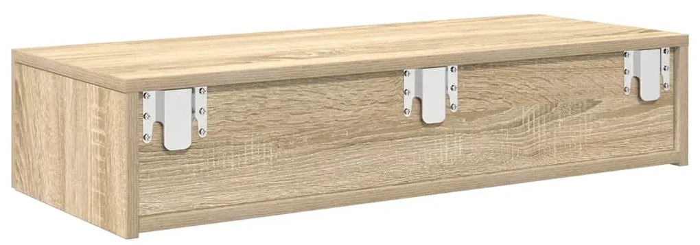 vidaXL Ράφι τοίχου με συρτάρια Sonoma Oak Κατασκευασμένο ξύλο