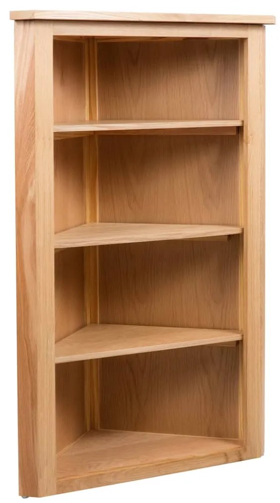 vidaXL Ραφιέρα Γωνιακή 59 x 36 x 100 εκ. από Μασίφ Ξύλο Δρυός