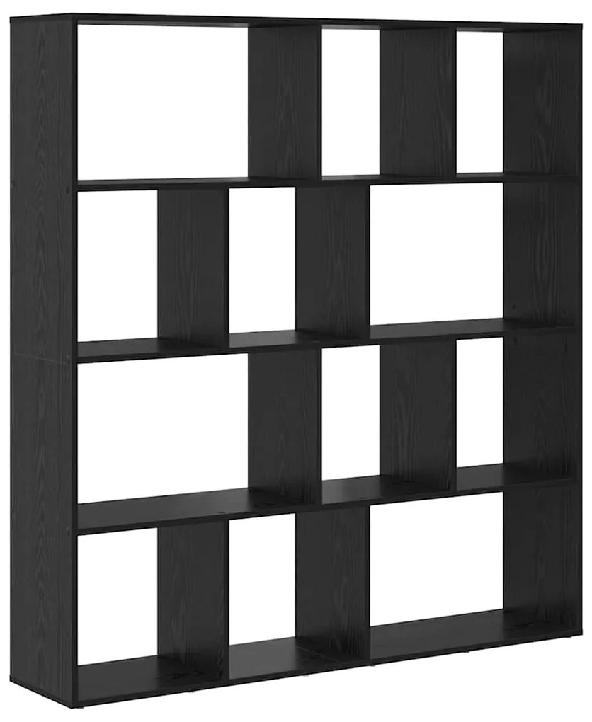 vidaXL Βιβλιοθήκη Μαύρη δρυς 132 x 29 x 141.5 εκ. Επεξεργασμένο ξύλο