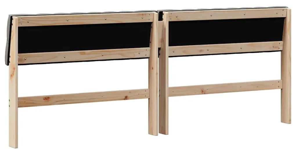 vidaXL Ταπετσαρισμένο κεφαλάρι Taupe 200 cm Στερεά ξυλεία πεύκου