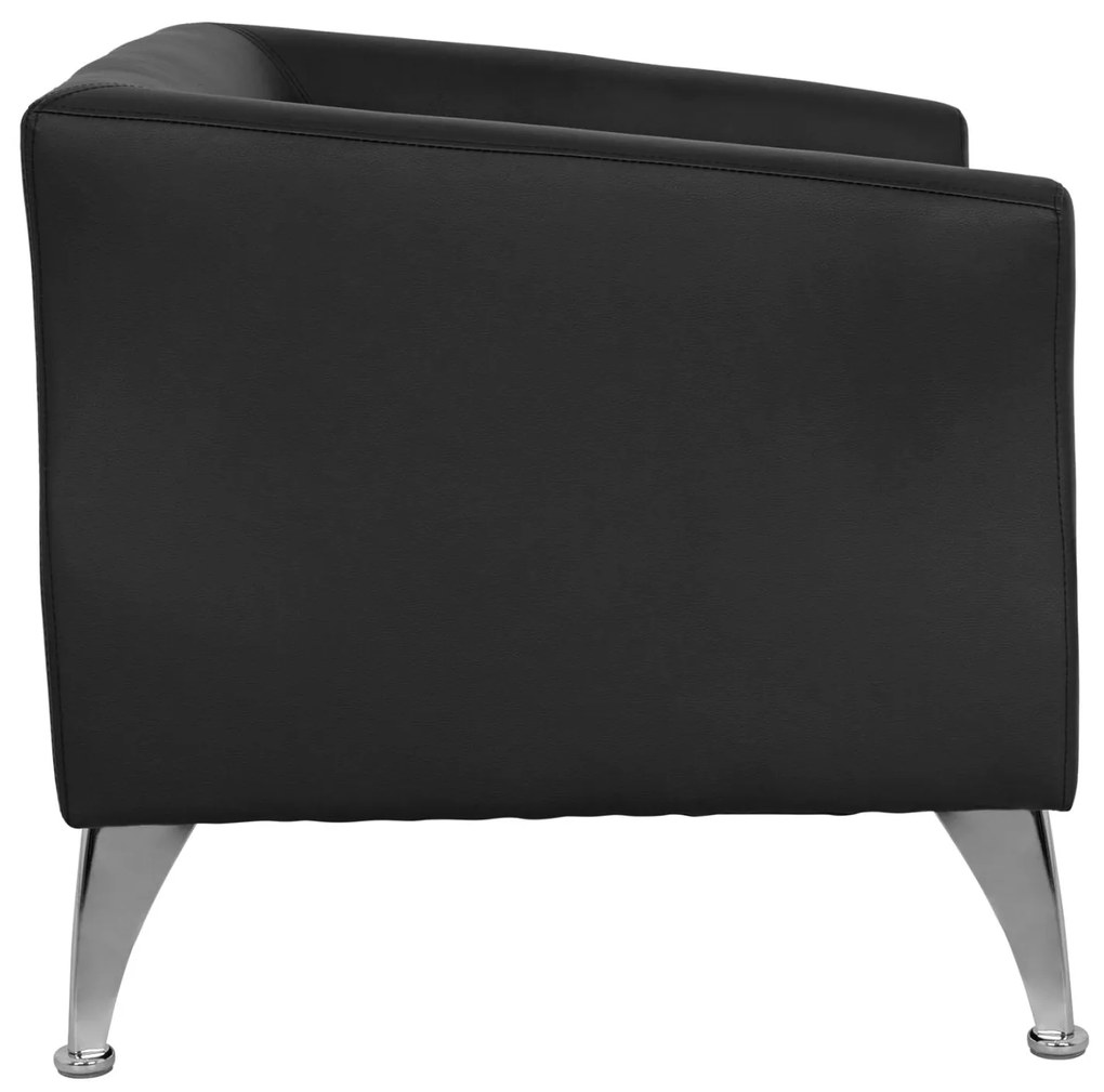 Πολυθρόνα KIANA C3122.11 με PU Μαύρο 80x75x71 εκ. 80x75x71 εκ.