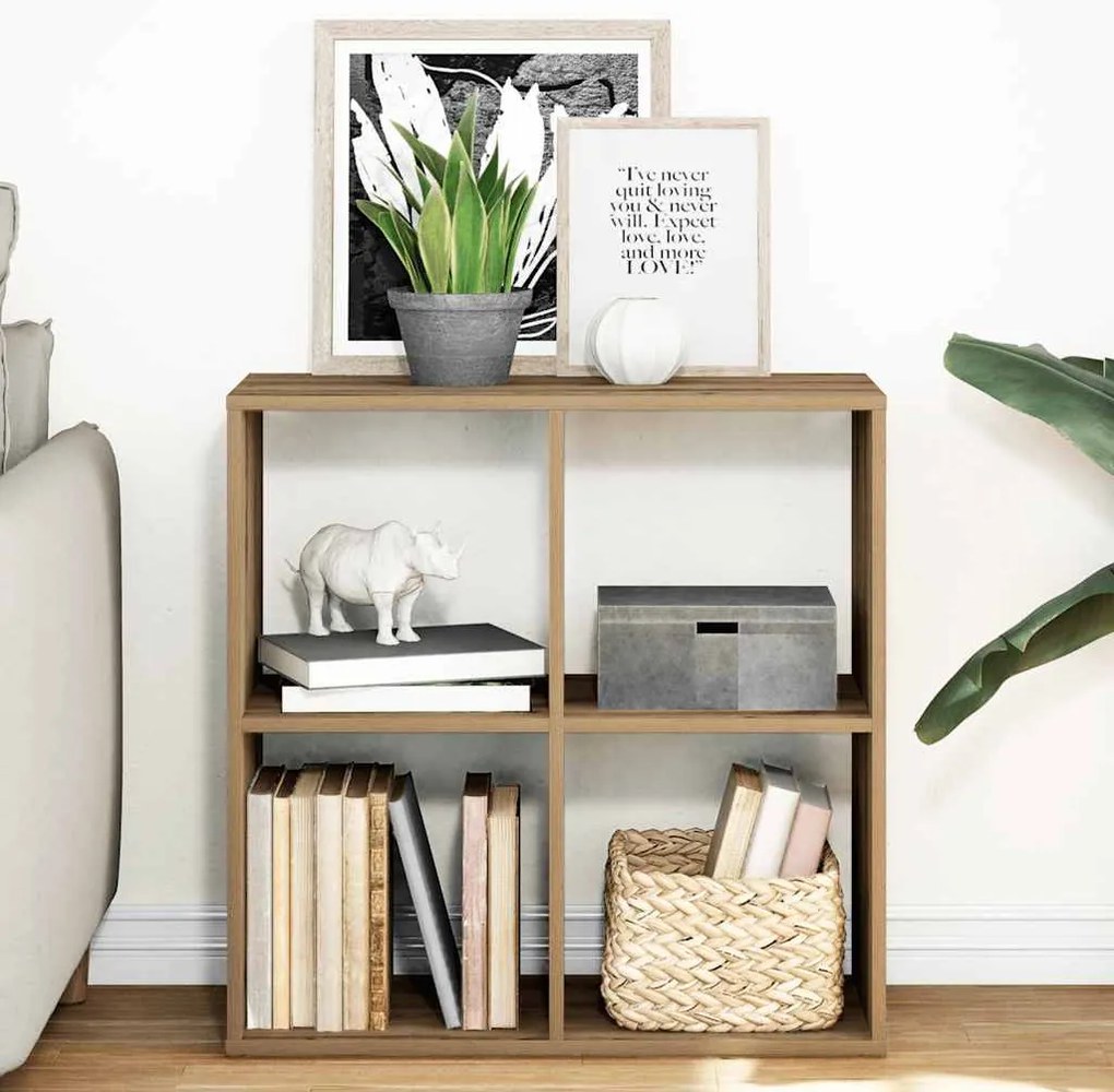 vidaXL Βιβλιοθήκη/Διαχωριστικό Χώρου Δρυς 69,5x29x69,5 εκ. Επεξ. Ξύλο