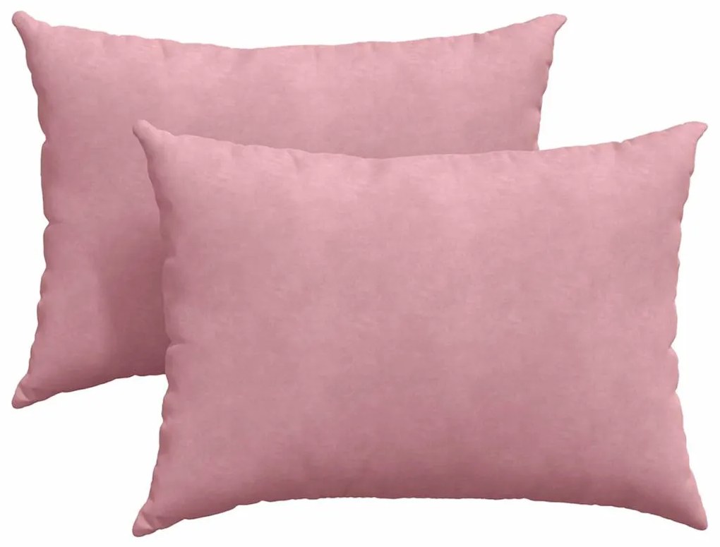 vidaXL Μαξιλάρι Καναπέ 2 pcs Ροζ 70 x 50 cm Υφασμάτινο Κορντουρά