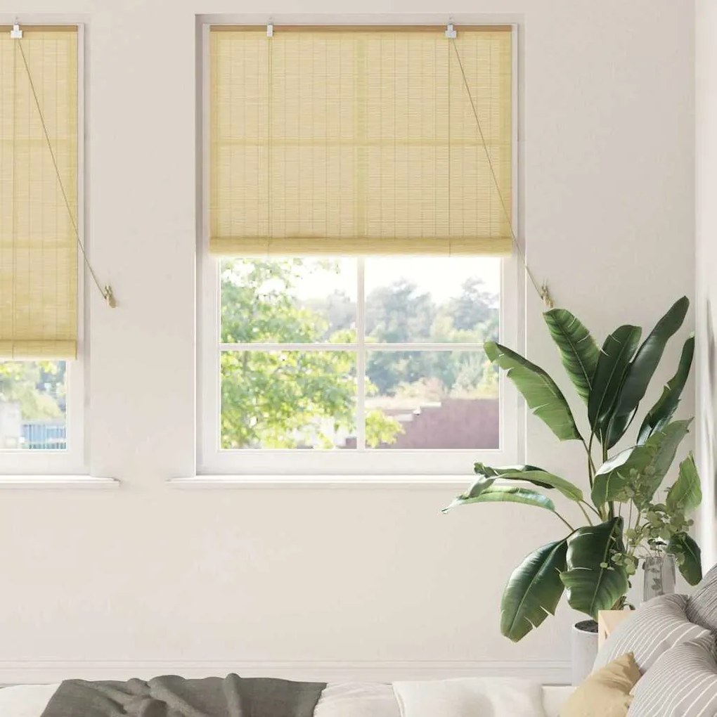 vidaXL Ρολά και Σκίες Παραθύρων Φυσικό 100 x 220 cm Μπαμπού