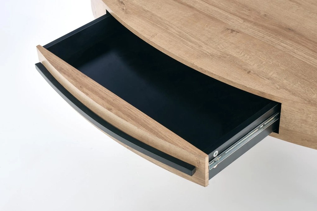 CAROLINA c.table, golden oak / black DIOMMI V-CH-CAROLINA-LAW