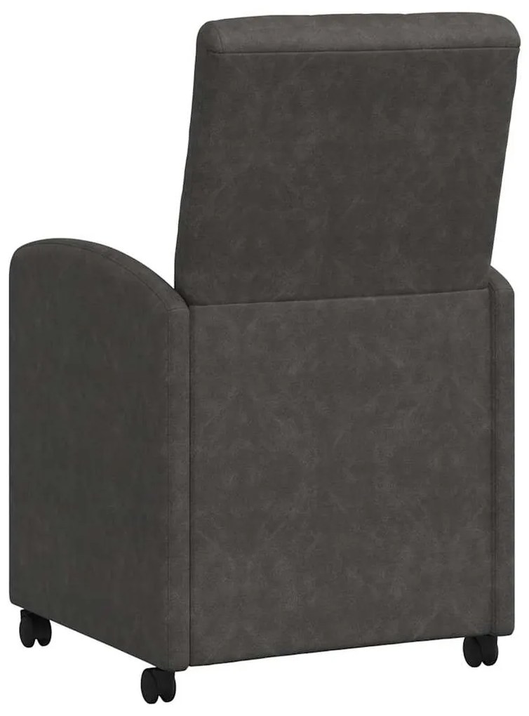 vidaXL Καρέκλες Φαγητού με Ρόδες 2 pcs Μαύρο 58 x 67 x 97 εκ