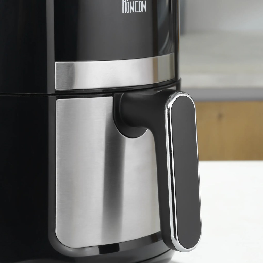 Φριτέζα αέρος HOMCOM 4L, 12 προγράμματα, 80-200° C Θερμοκρασία, Αντικολλητική επίστρωση, Μαύρο