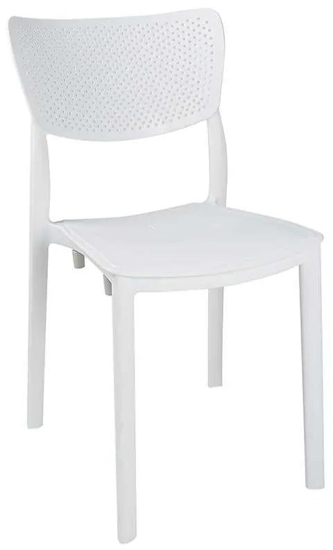 Τραπεζαρία κήπου Groovy-Ignite pakoworld σετ 5τεμ PP λευκό 80x80x74,5εκ.