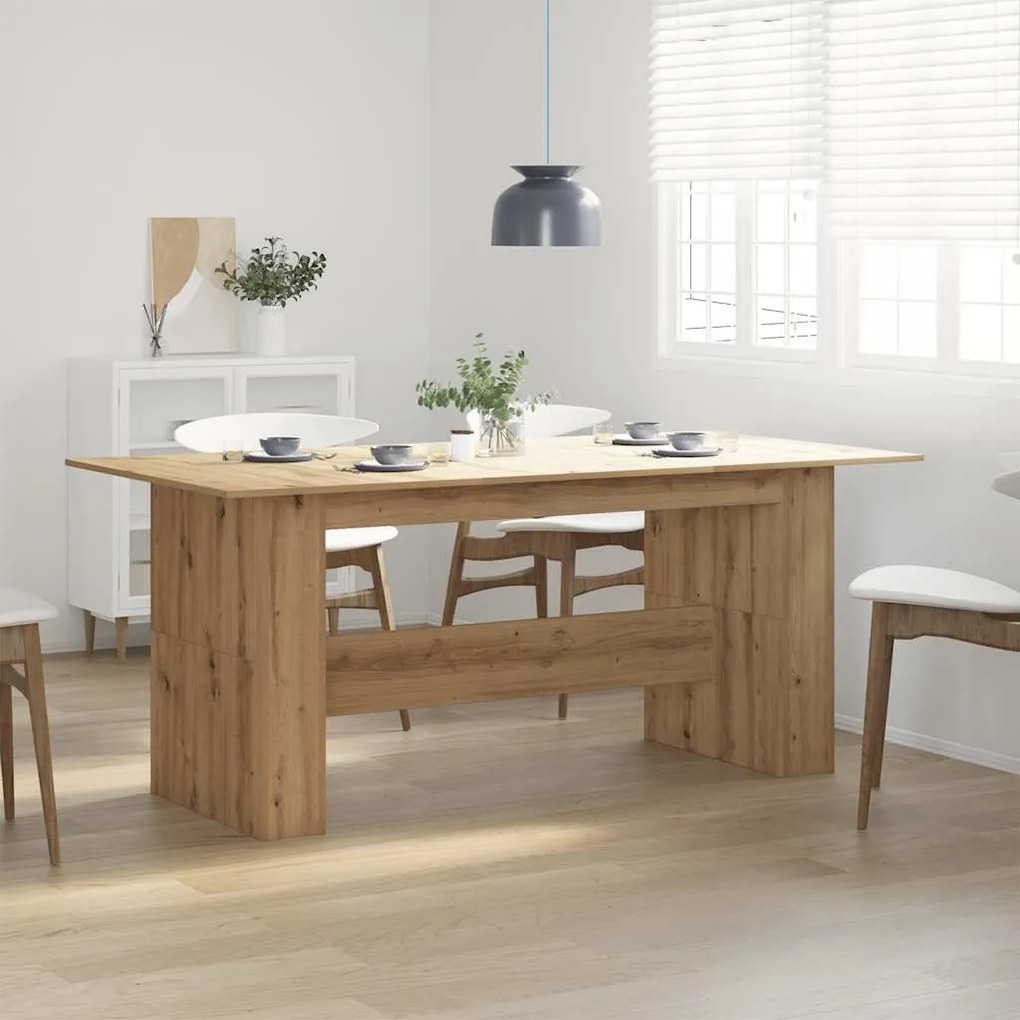 vidaXL Τραπεζαρία Artisan Oak 180x90x76 cm Ξύλινη κατασκευή