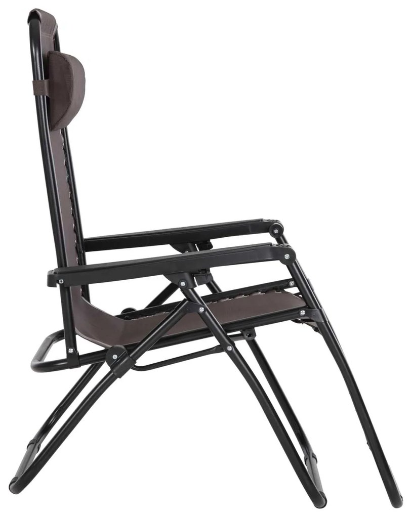 ΠΟΛΥΘΡΟΝΑ RELAX COMPANION HM5095.13 ΚΑΦΕ TEXTILENE-ΜΑΥΡΟ ΜΕΤΑΛΛΟ 67x145x110Υεκ.
