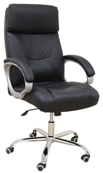 A9947 ΜΑΥΡO PU ΠΟΛΥΘΡΟΝΑ ΓΡΑΦΕΙΟΥ ZITA PLUS 62X76X50-110/60-120εκ.