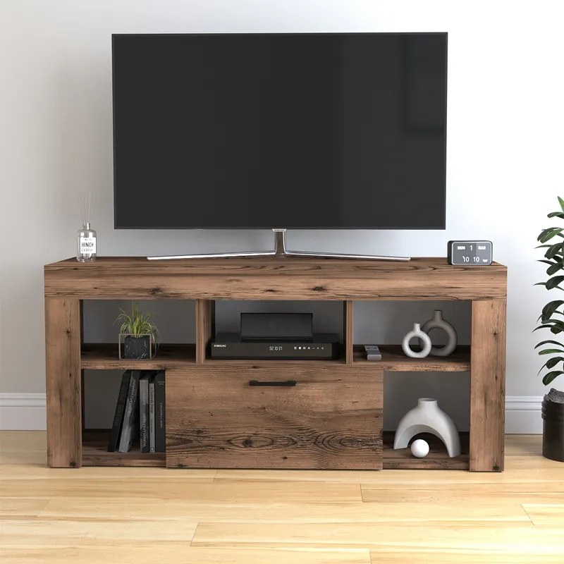 Έπιπλο τηλεόρασης Midili Megapap χρώμα καπνιστή καρυδιά 135x42x60,7εκ. - GP041-0082,2