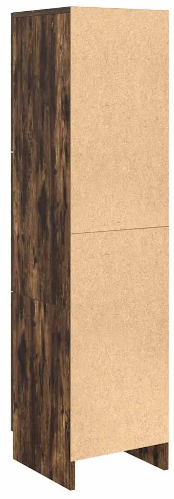 vidaXL Highboard Καπνιστό Δρύς 31.5 x 32 x 122.5 εκ