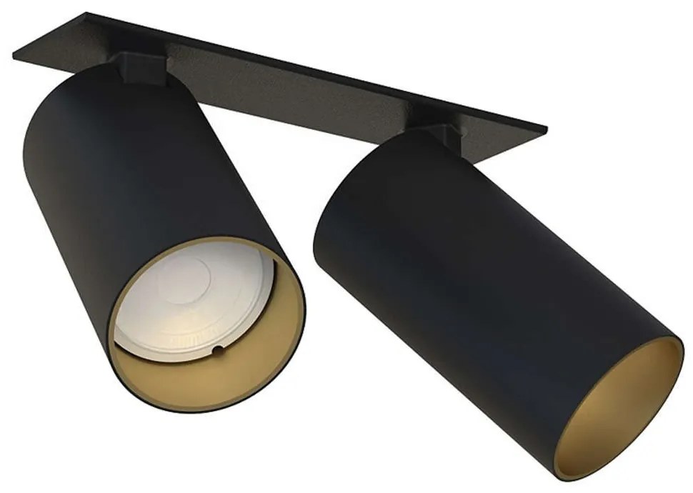 Φωτιστικό Οροφής - Σποτ Mono Surface 7690 2xGU10 10W Black-Gold Nowodvorski Metal, Plastic