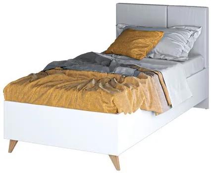 Κρεβάτι Fresno AE109, Μονόκλινο, Γκρι, 90x200, Πλαστικοποιημένη μοριοσανίδα, Τάβλες για Κρεβάτι, 96x208x99cm, 54 kg | Epipla1.gr