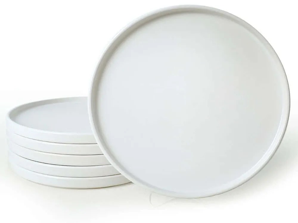 Πιάτο Ρηχό (Σετ 6Τμχ) 275KRM1983 27cm White Hermia Κεραμικό