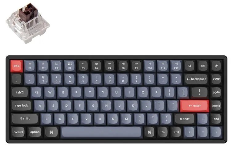 Keychron K2 Pro (K2P-J3) QMK/VIA Wireless Mechanical Keyboard-Brown Switch (Hot-Swappable) US Layout