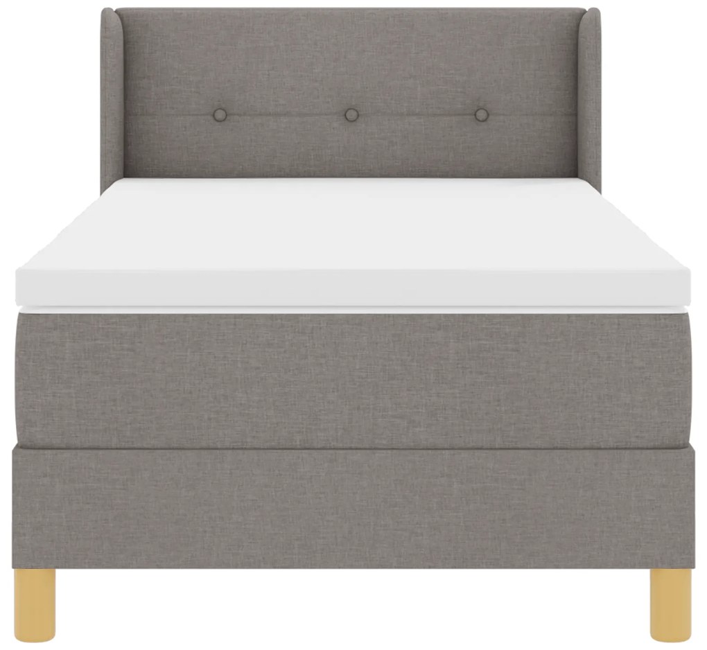 vidaXL Κρεβάτι Box Spring με στρώμα σε καφέ, 80 x 200 εκ., Υφασμα