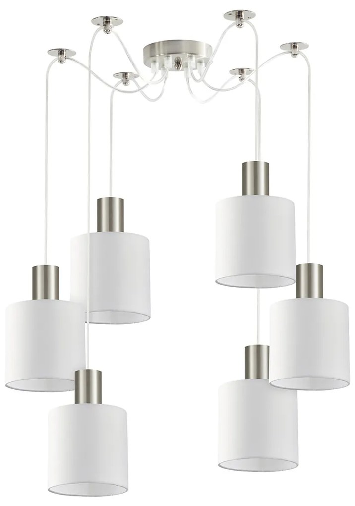 Φωτιστικό Οροφής Πολύφωτο Homelighting 77-8415 Nickel/White