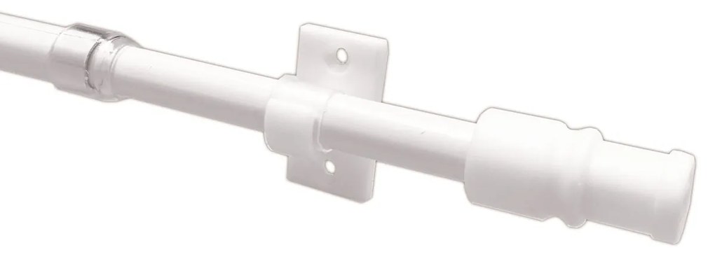 Κουρτινόξυλο Φ12mm Μονό Επεκτεινόμενο 55-85cm Με Άκρα Grace Cup White 510100