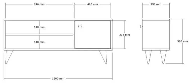 Έπιπλο τηλεόρασης Wison sonoma 120x29x50 εκ. 120x29x50 εκ.