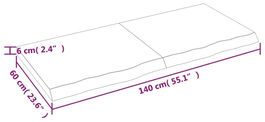 ΕΠΙΦ. ΤΡΑΠΕΖΙΟΥ ΣΚΟΥΡΟ ΓΚΡΙ 140X60X6 ΕΚ ΕΠΕΞ. ΜΑΣΙΦ ΞΥΛΟ ΔΡΥΟΣ 3156445