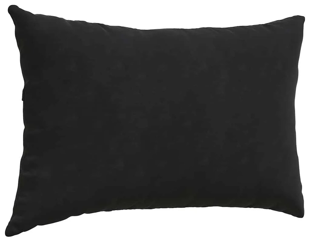 vidaXL Μαξιλάρι Καναπέ 2 pcs Μαύρο 60 x 40 cm Υφασμάτινο Κορντουρά