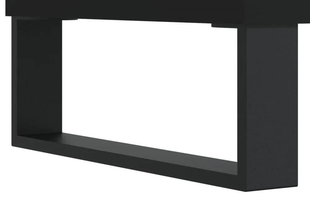 Έπιπλο Τηλεόρασης Μαύρο 80 x 36 x 50 εκ. από Επεξεργασμένο Ξύλο - Μαύρο