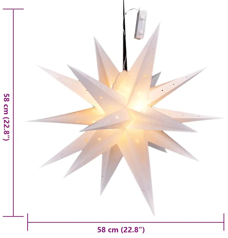 HI Χριστουγεννιάτικο Φανάρι σε Σχήμα Αστέρι LED 58 εκ.